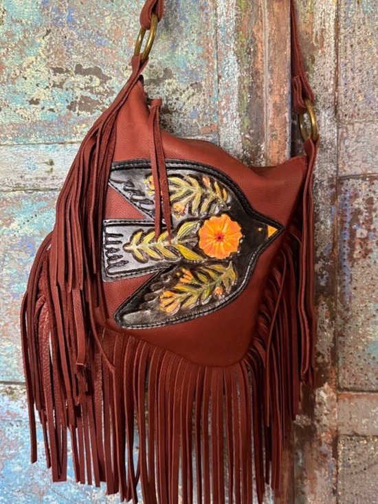 Handbags - Handmade fringe leather bag